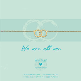 Bracelet double karma rings, "We are all one"