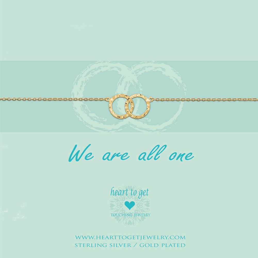 Bracelet double karma rings, "We are all one"