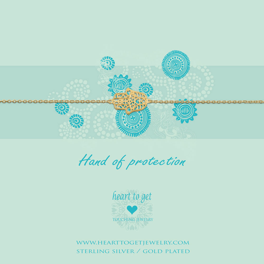 Bracelet filigree hamsa, "Hand of protection" - Afbeelding 2