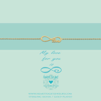 Bracelet infinity love, "My love for you is infinite"