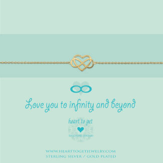 Bracelet inifinity heart, "Love you to infinity and beyond"