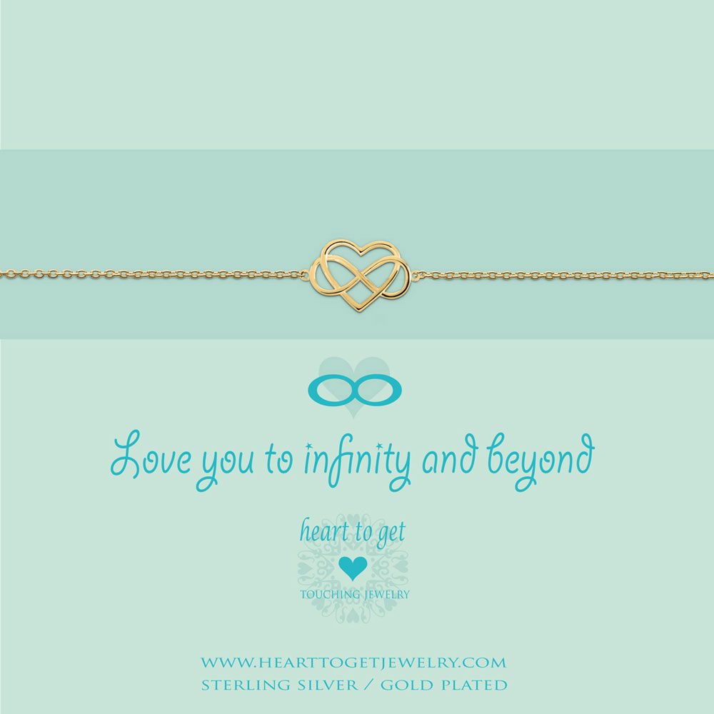 Bracelet inifinity heart, "Love you to infinity and beyond"