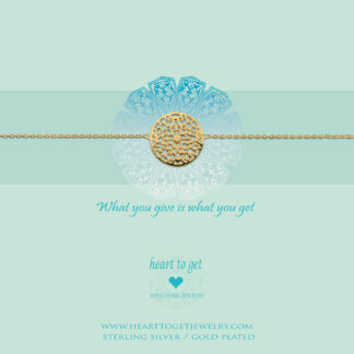 Armband small filligree, 'what you give is what you get '