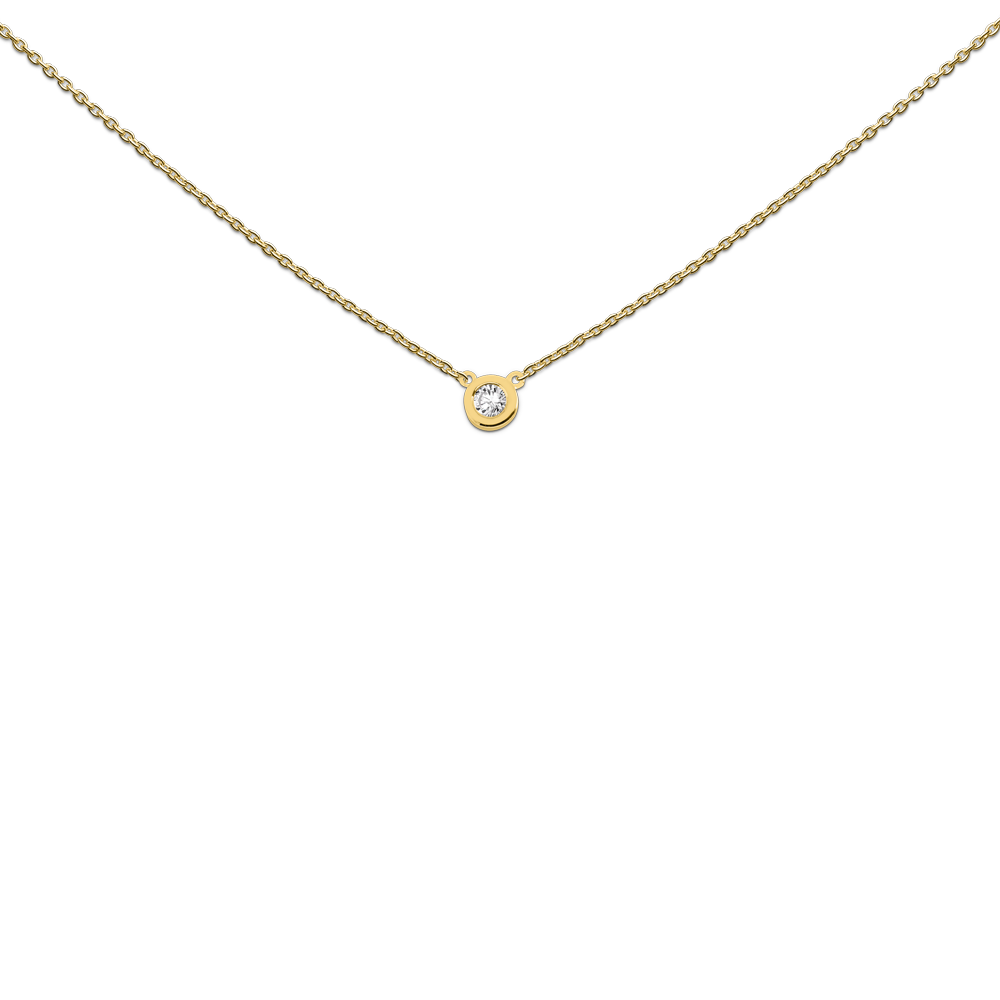 Necklace Circle zirkon, 'Circle of love & happiness' - Afbeelding 2