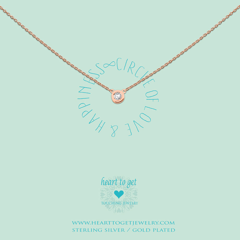 Necklace Circle zirkon, 'Circle of love & happiness' - Afbeelding 3