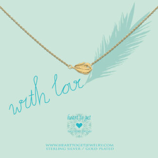 Necklace feather, "With love"
