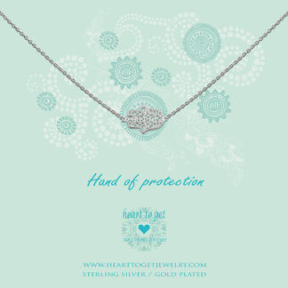 Necklace lace hamsa hand