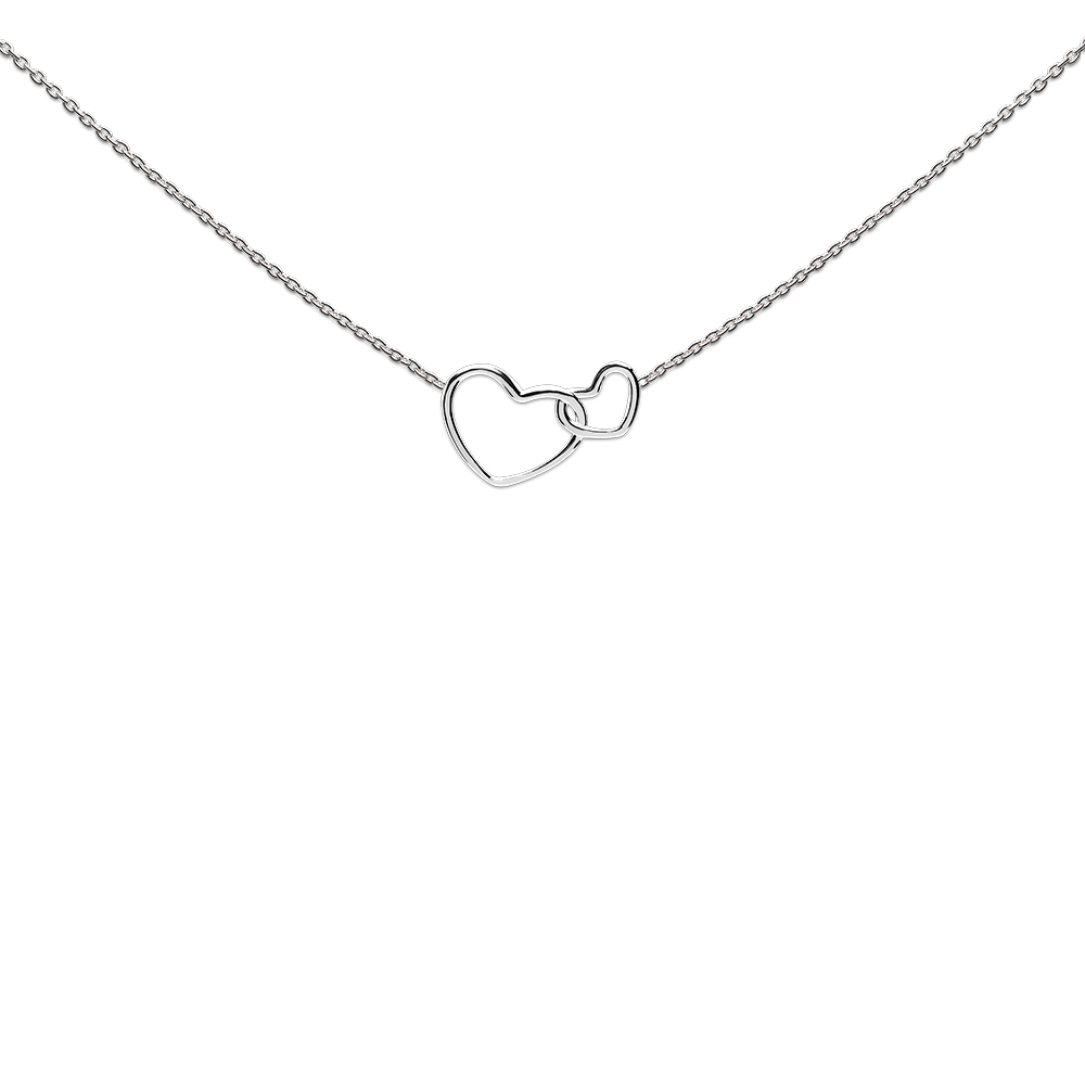 Necklace entwined hearts, "My heart belongs to you" - Afbeelding 2