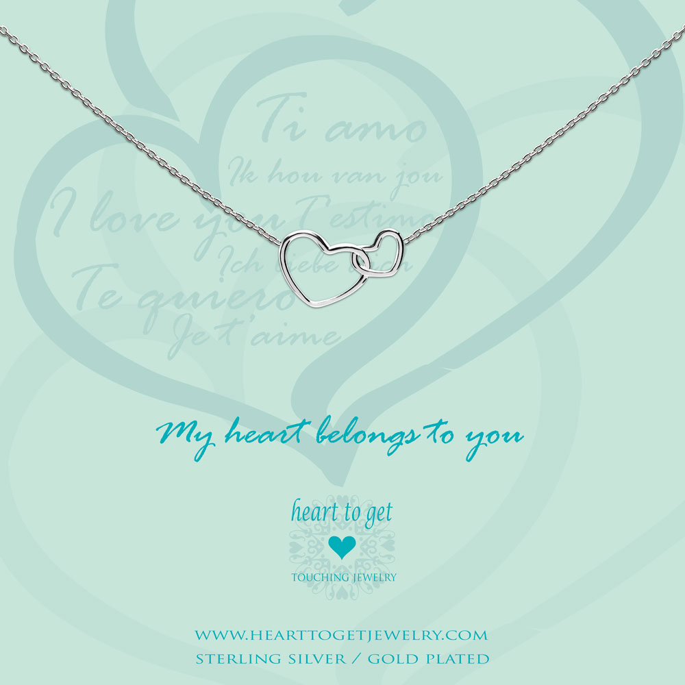 Necklace entwined hearts