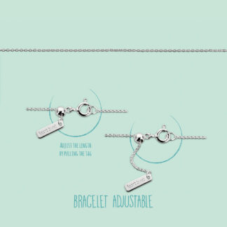 bracelet adjustable, silver, gold plated or rose plated, € 24,95–€ 29,95, Heart for Initials, Heart to Get Jewelry