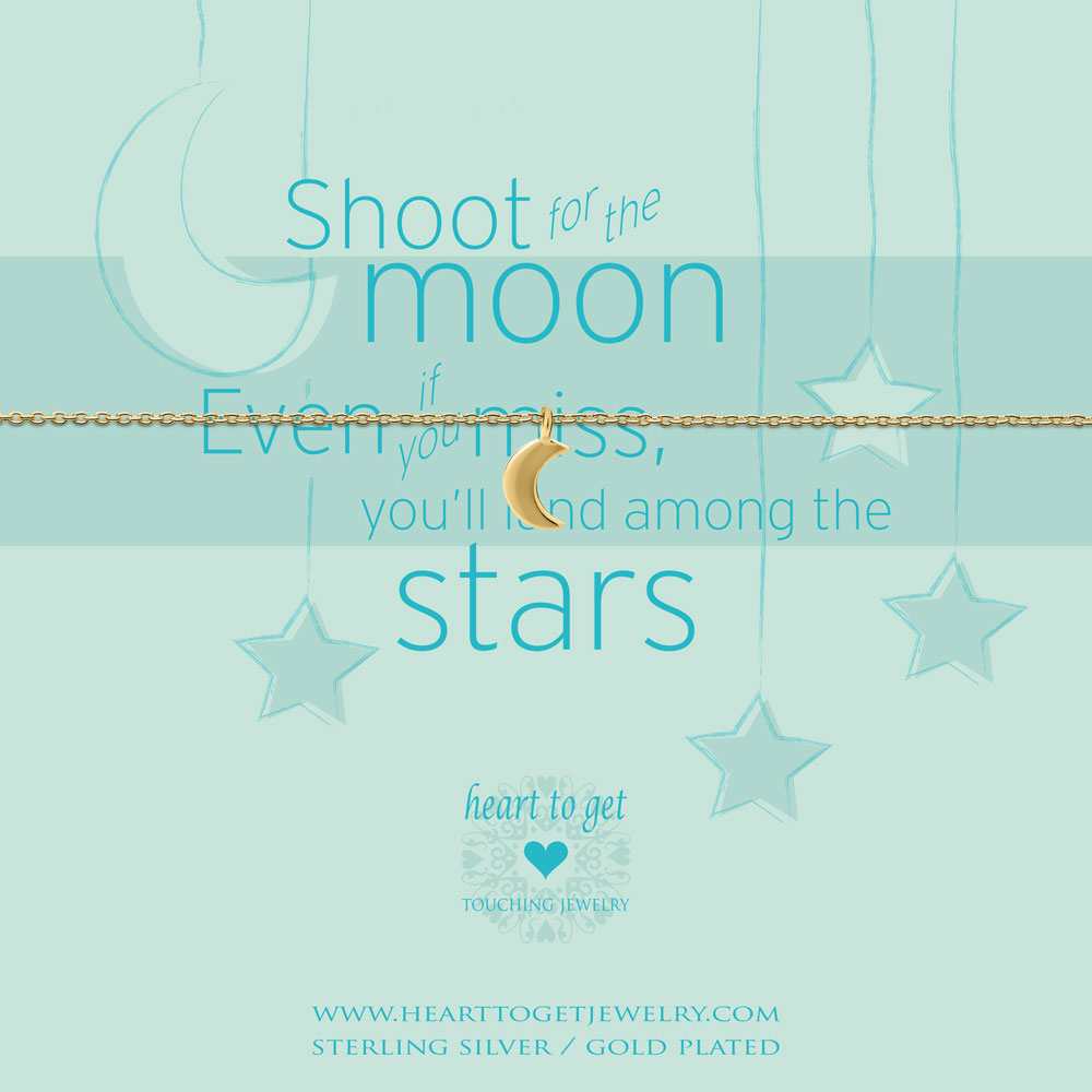 Bracelet small moon, "Shoot for the moon" - Afbeelding 2