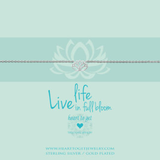 bracelet lotus, 'Live life in full bloom', silver, gold plated or rose plated, €39,95-€49,95, Love for Charity collection, Heart to Get Jewelry