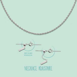necklace adjustable, silver, gold plated or rose plated, € 29,95–€ 34,95, Heart for Initials, Heart to Get Jewelry