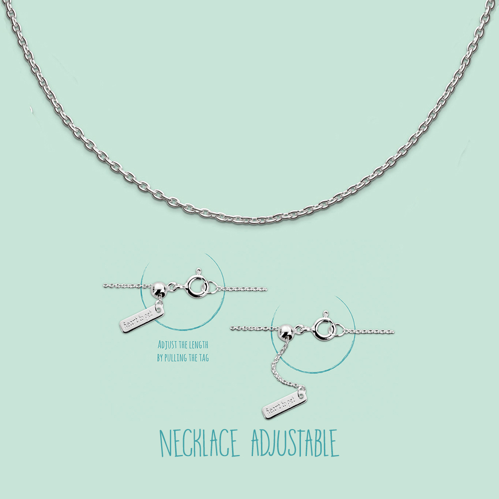 necklace adjustable, silver, gold plated or rose plated, € 29,95–€ 34,95, Heart for Initials, Heart to Get Jewelry