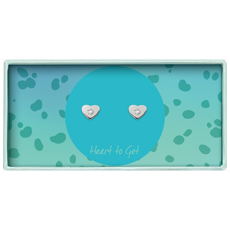 Earstuds heart zirkon