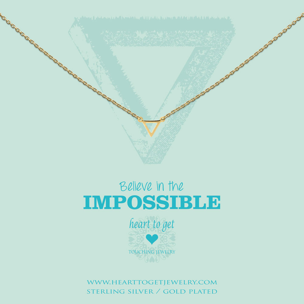 Necklace small triangle, "Believe in the impossible" - Afbeelding 5