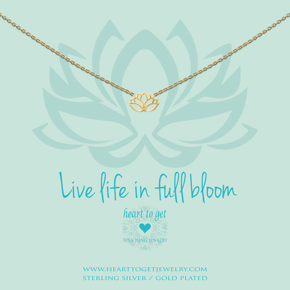 Necklace lotus, "Live life in full bloom" - Afbeelding 5