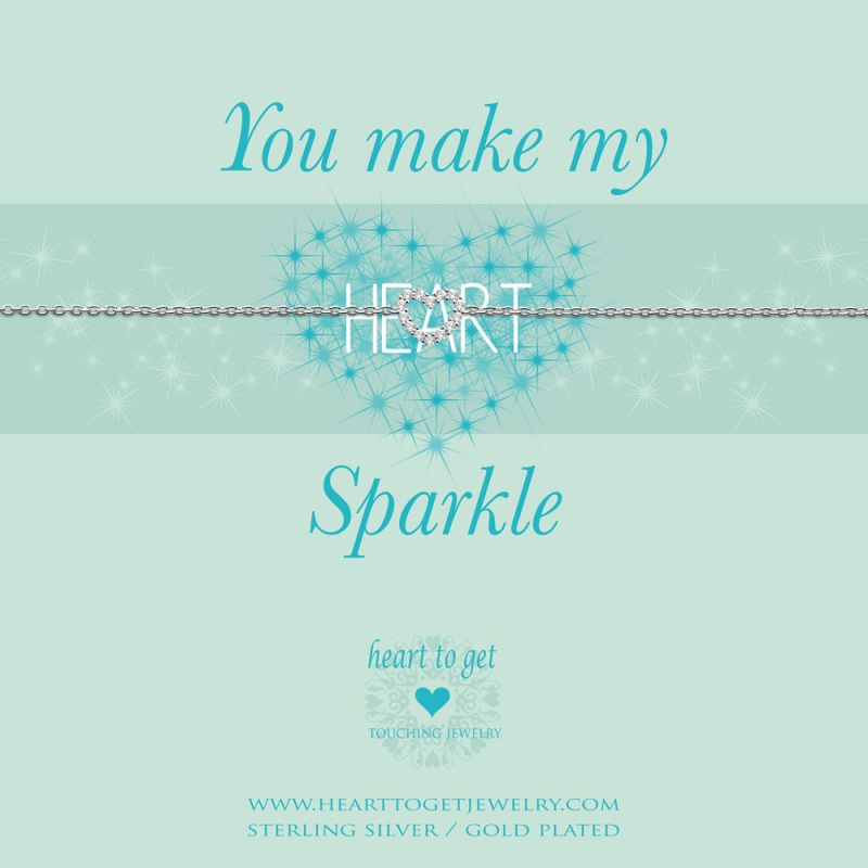 bracelet open heart zirkon small