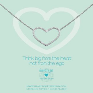 Necklace heart zirkon straight