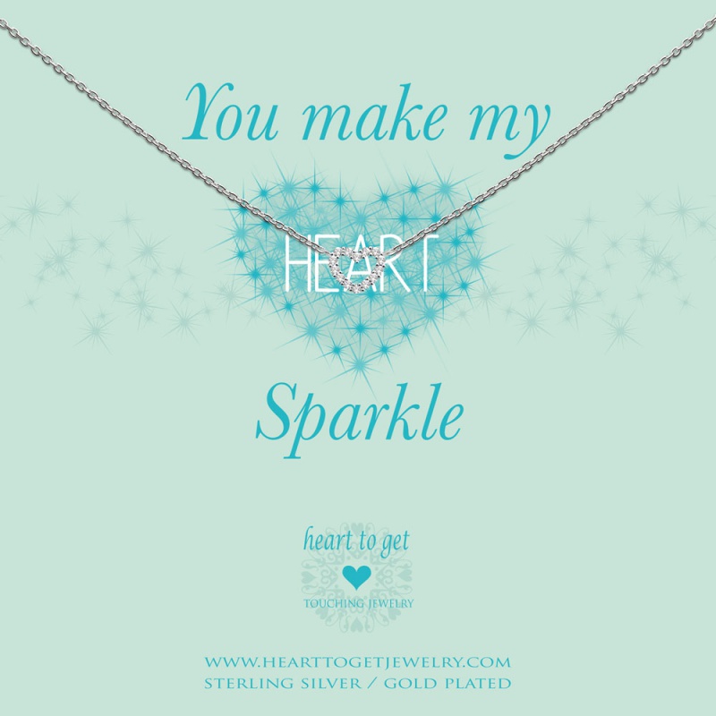 Necklace Open Heart zirkon small