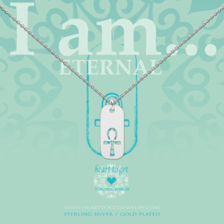 Necklace rectangle tag Ankh