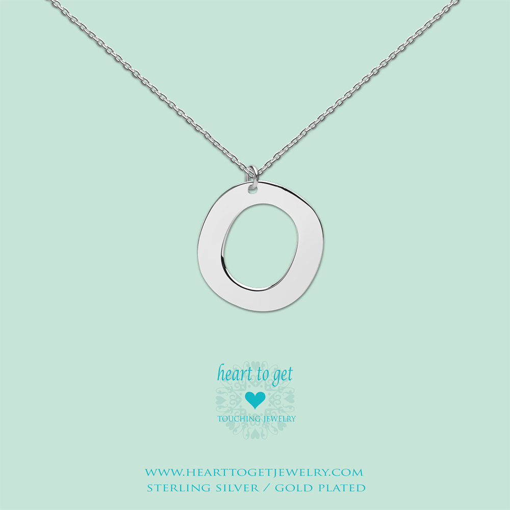 big initial O, silver and gold plated, Big Initial Collection, Heart to Get Jewelry