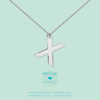 big initial X, silver and gold plated, Big Initial Collection, Heart to Get Jewelry