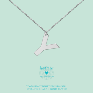 big initial Y, silver and gold plated, Big Initial Collection, Heart to Get Jewelry
