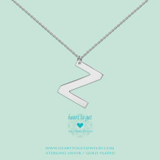 big initial Z, silver and gold plated, Big Initial Collection, Heart to Get Jewelry