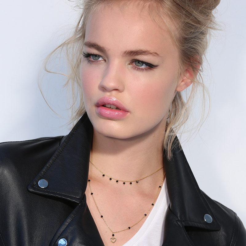 Necklace dangling gemstones, Smokey Topaz - Afbeelding 2
