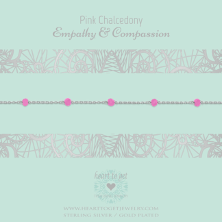 Bracelet multiple gemstones Hot Pink Chalcedony