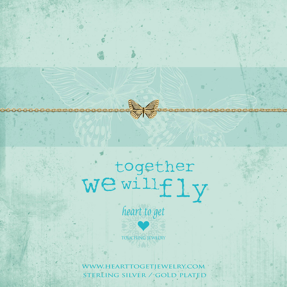 Bracelet butterfly, "Together we will fly" - Afbeelding 2