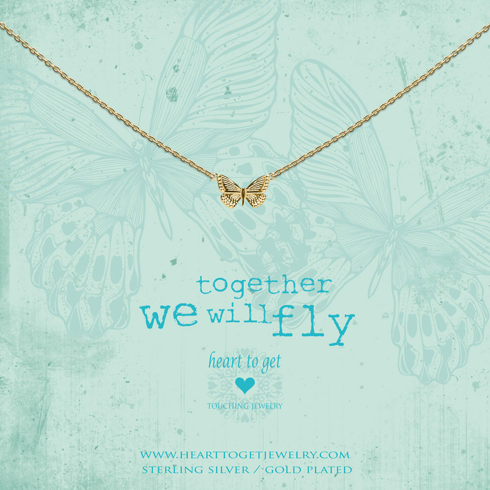 Necklace butterfly, "Together we will fly" - Afbeelding 2