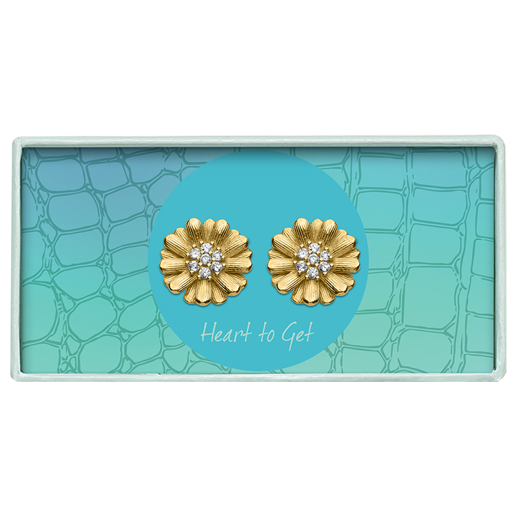 Earstuds sunflowers zirkon - Afbeelding 2