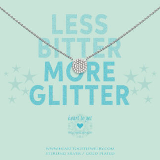 Necklace circle zirkon, 'Less bitter, more glitter'
