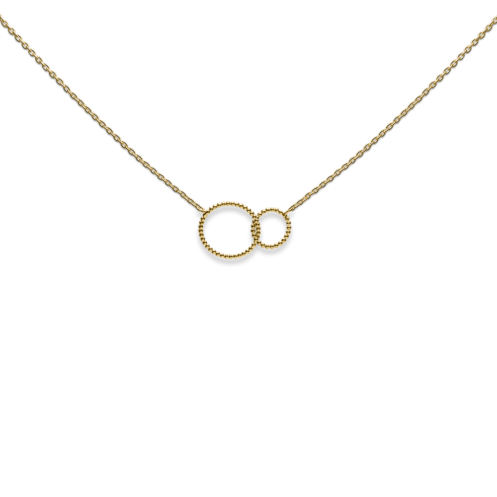 Necklace, double karmaring dots, don't dream your life but live your dreams - Afbeelding 3