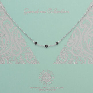 Necklace gemstones in between, Black Spinel