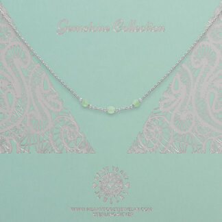 Necklace gemstones in between, Green Aventurine