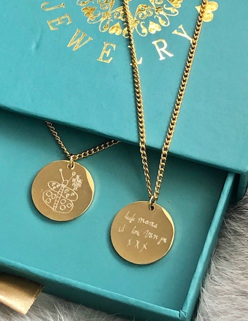 Handwriting Coin Necklace - Afbeelding 5