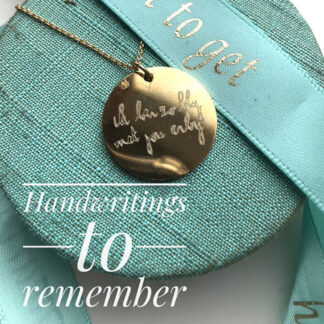 Handwriting Coin Necklace