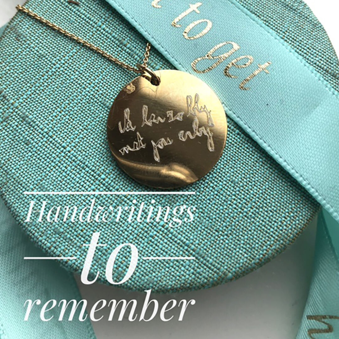 Handwriting Coin Necklace