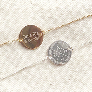 Initial Coin Bracelet