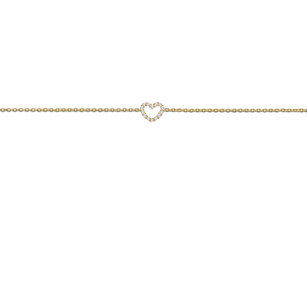 Bracelet Open Heart zirkon small, 'You make my heart sparkle' - Afbeelding 4