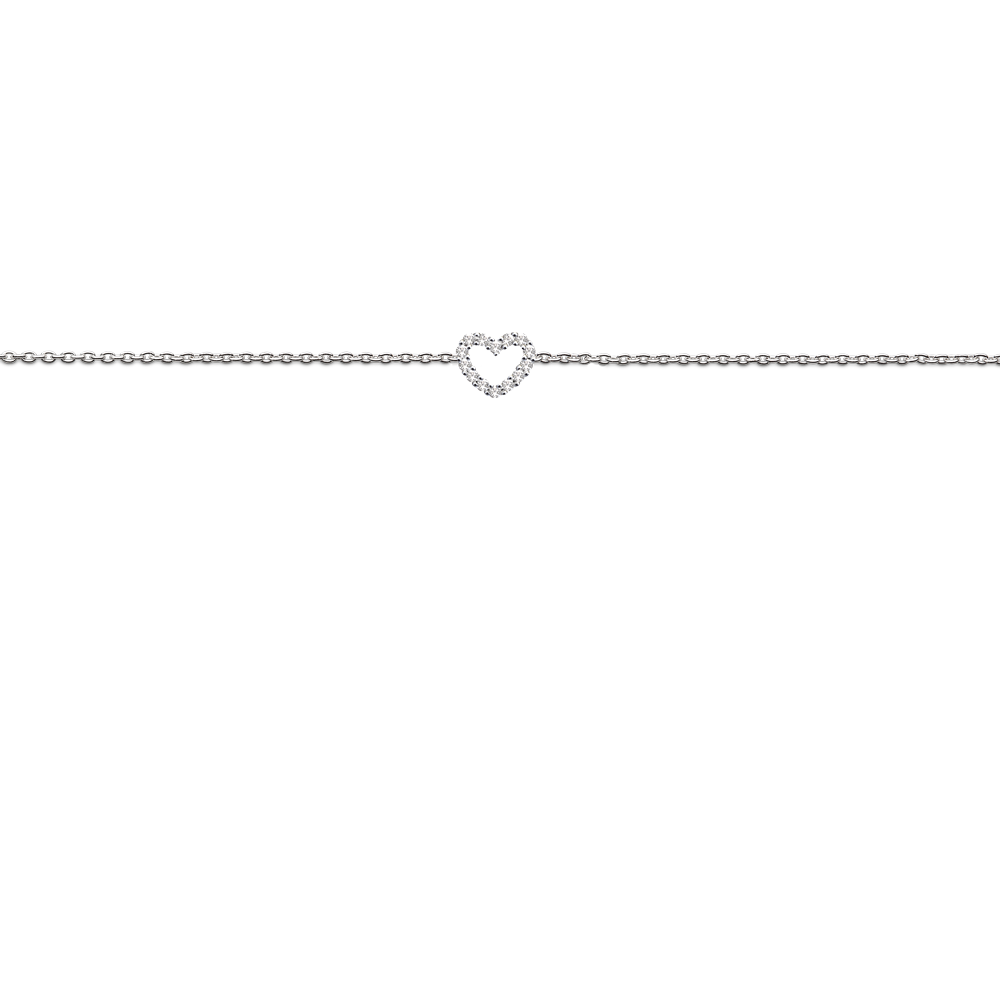 Bracelet Open Heart zirkon small, 'You make my heart sparkle' - Afbeelding 3