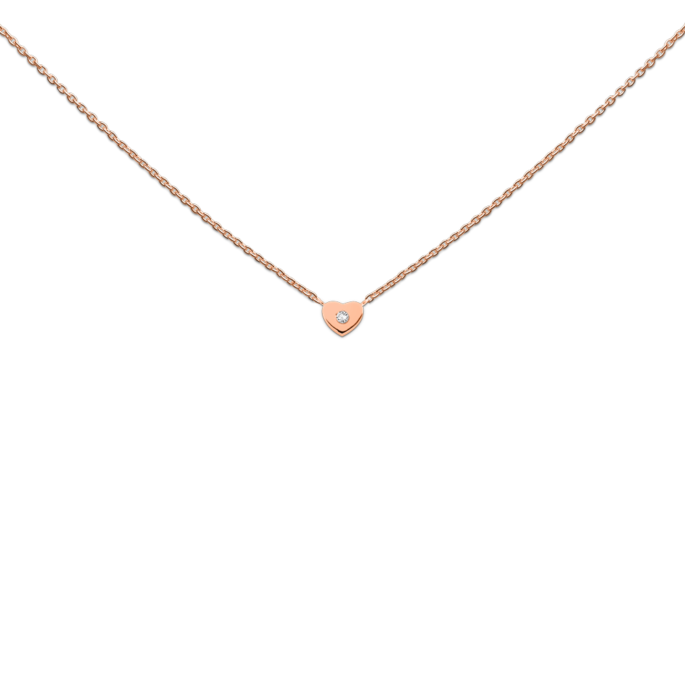 Necklace Heart zirkon, 'Let love shine!' - Afbeelding 4