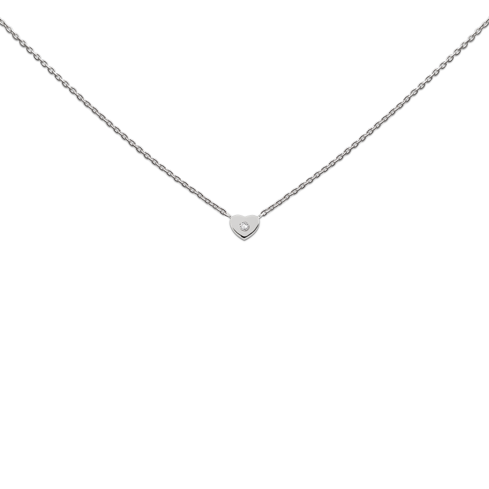 Necklace Heart zirkon, 'Let love shine!' - Afbeelding 3