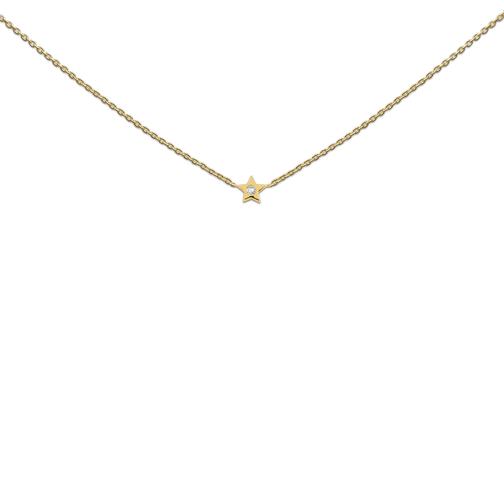 Necklace Star zirkon, 'Dream big, Sparkle more, Shine bright' - Afbeelding 4