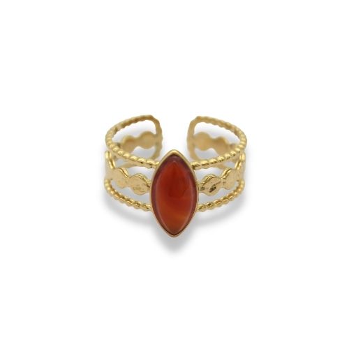 Statement Ring - Statement Ring Adjustable - Brede Statement Ring - Statement Ring Goud