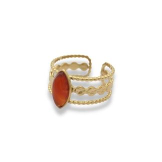 Statement Ring - Statement Ring Adjustable - Brede Statement Ring - Statement Ring Goud