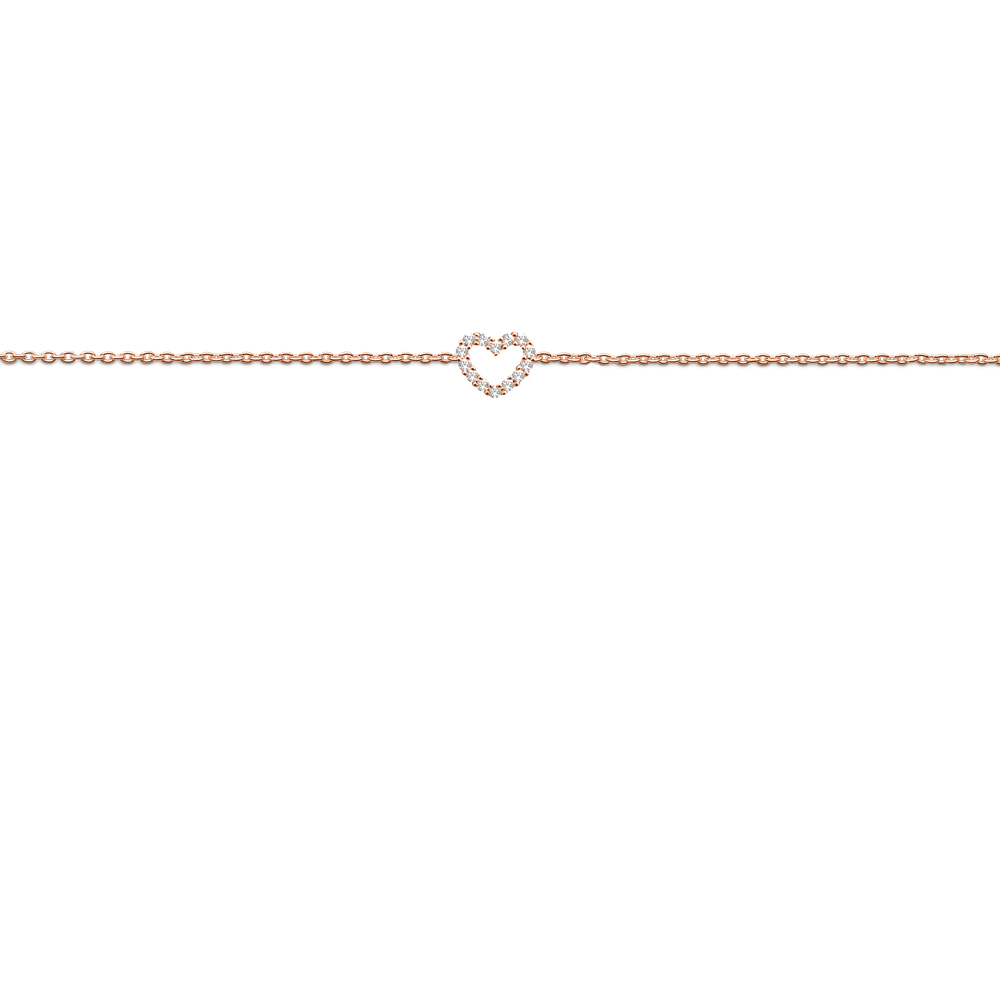 Bracelet Open Heart zirkon small, 'You make my heart sparkle' - Afbeelding 2